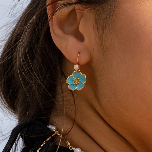 Aloha Earrings (Blue)