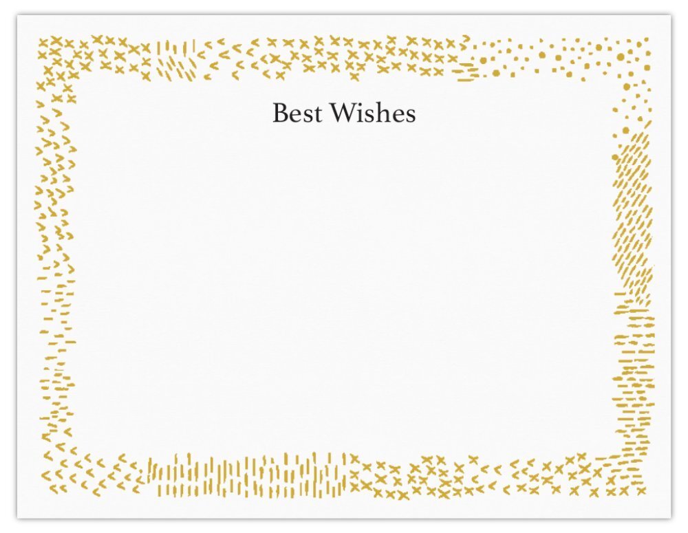 Gold-Foil Personal Message Card