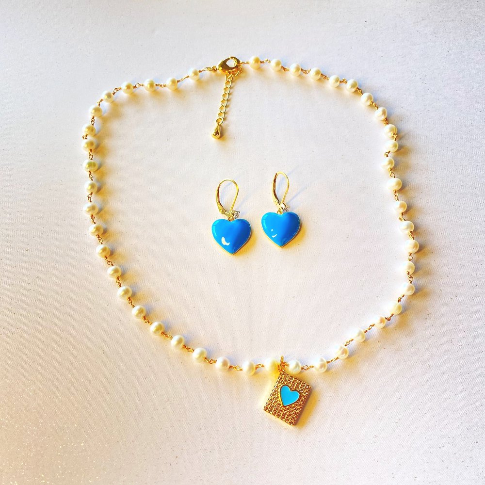 Send Love Earrings (Blue)