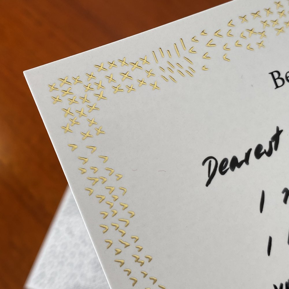 Gold-Foil Personal Message Card