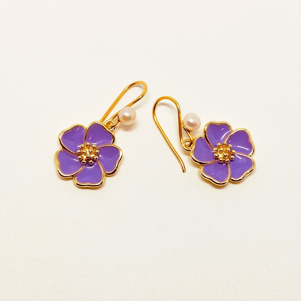 Aloha Earrings (Purple)