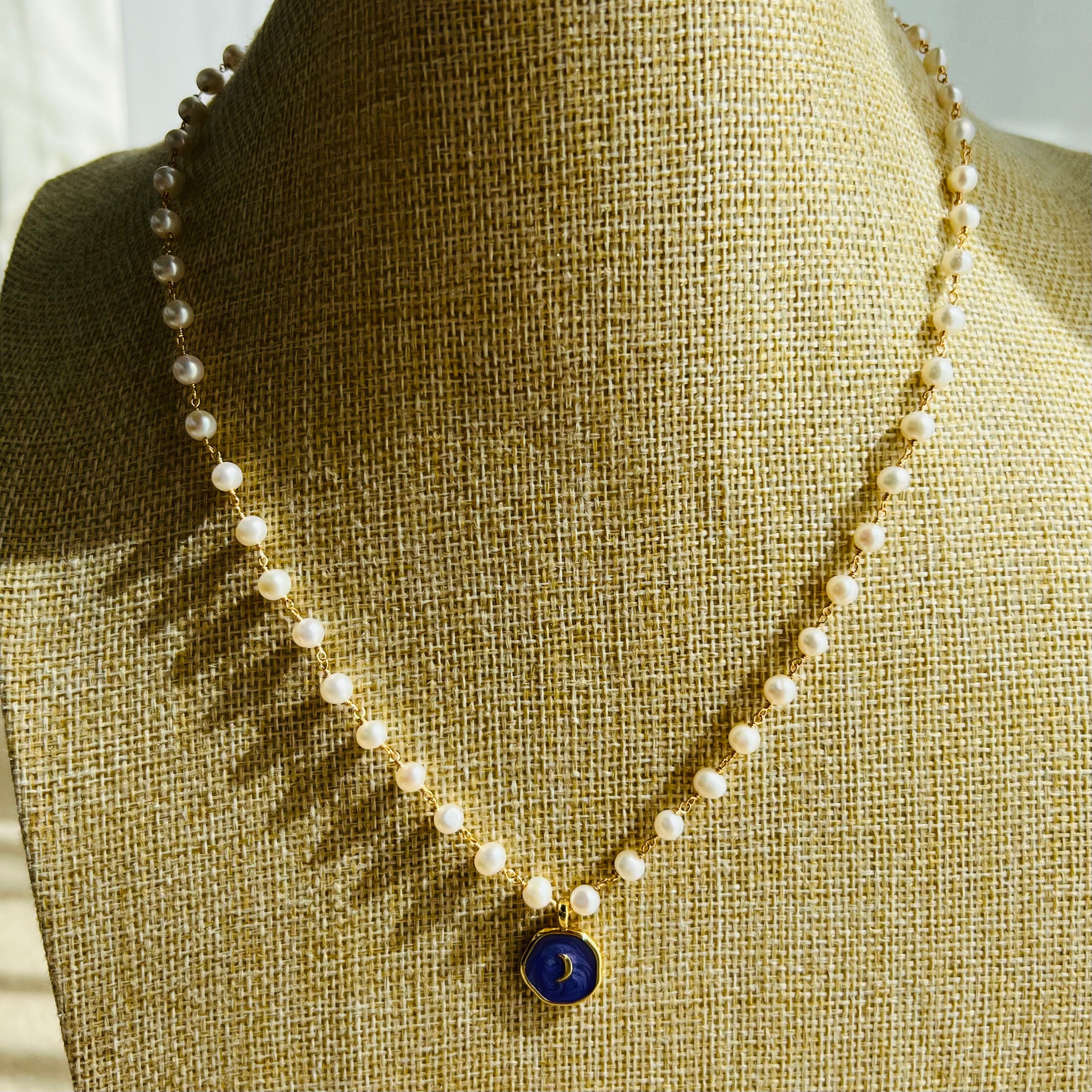 Purple Moon Pearl Necklace