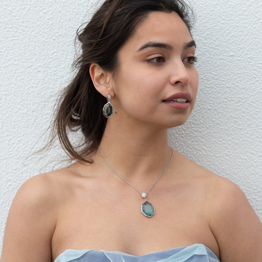 Something blue online earrings